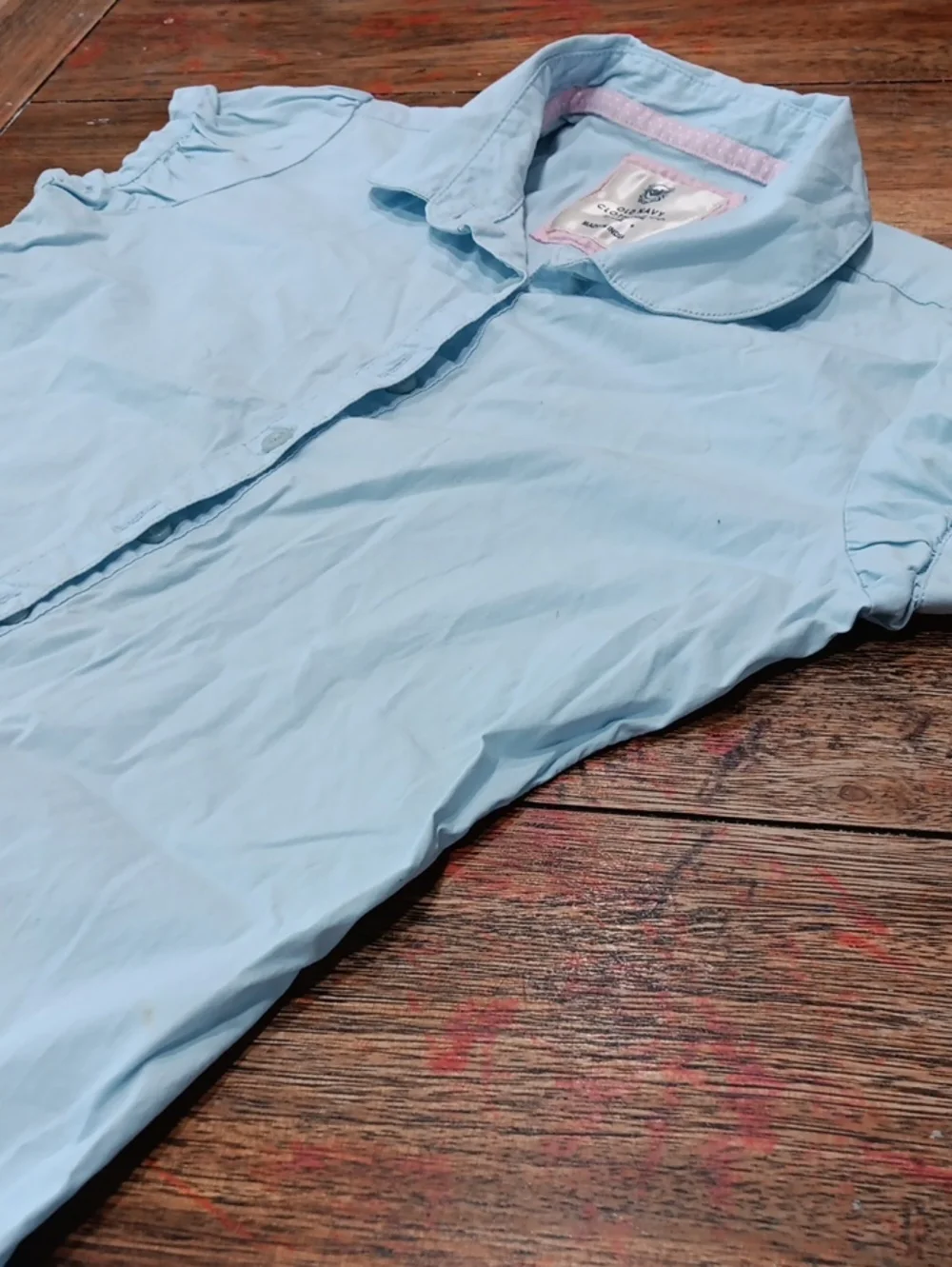 Old Navy Girls' Light Blue Button-Up Shirt
